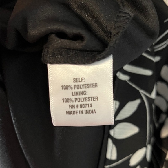 MSK Black and White Leaf Print Mini Dress - Picture 6 of 6